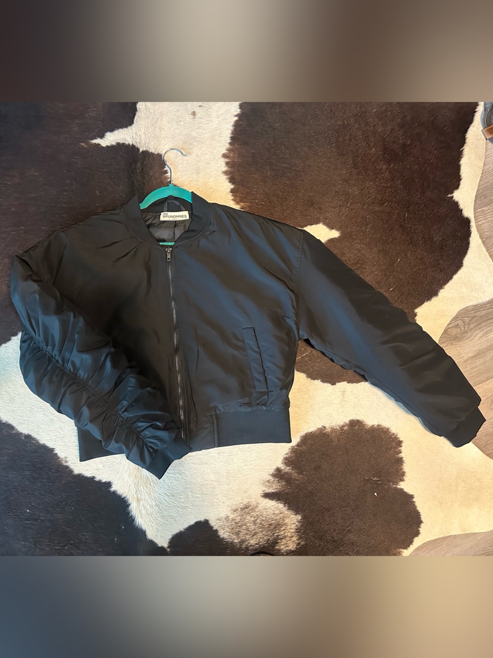 No Boundaries Black Crop Jacket - NWOT